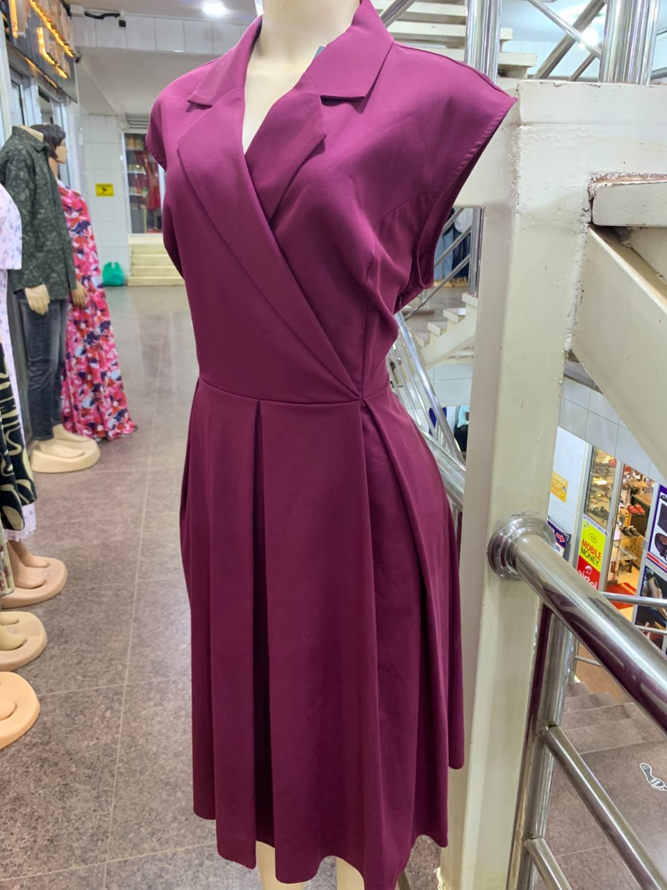 Reaction maroon dress