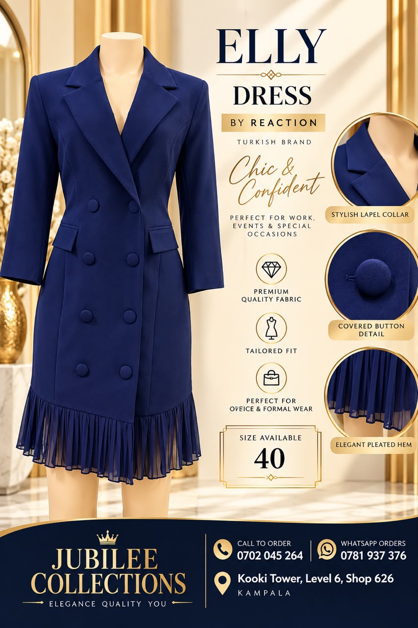 elly navy blue blazer dress