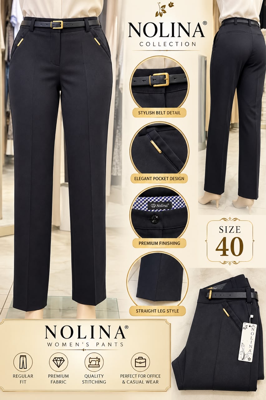 Black nolina straight leg pants