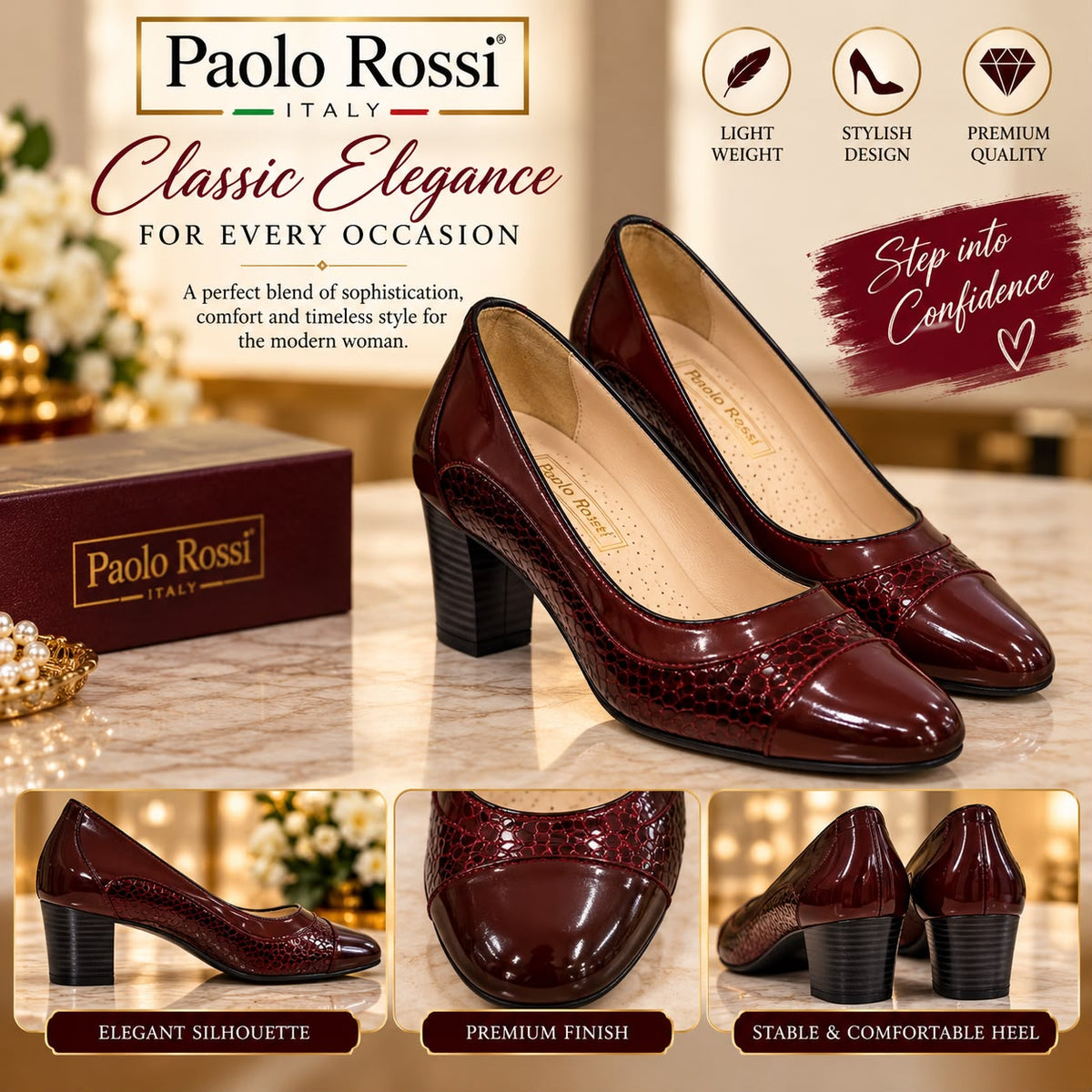 BURGUNDY paolo rossi court heels