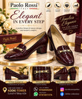 Burgundy paolo rossi block heel loafers
