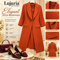 lujuria burnt orange blazer style dress