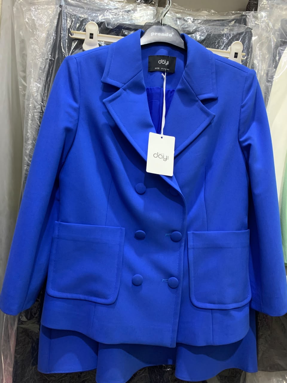 Dayi royal blue skirt suit